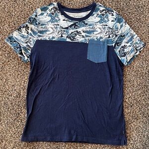 Express Men's Blue Graphic T-Shirt